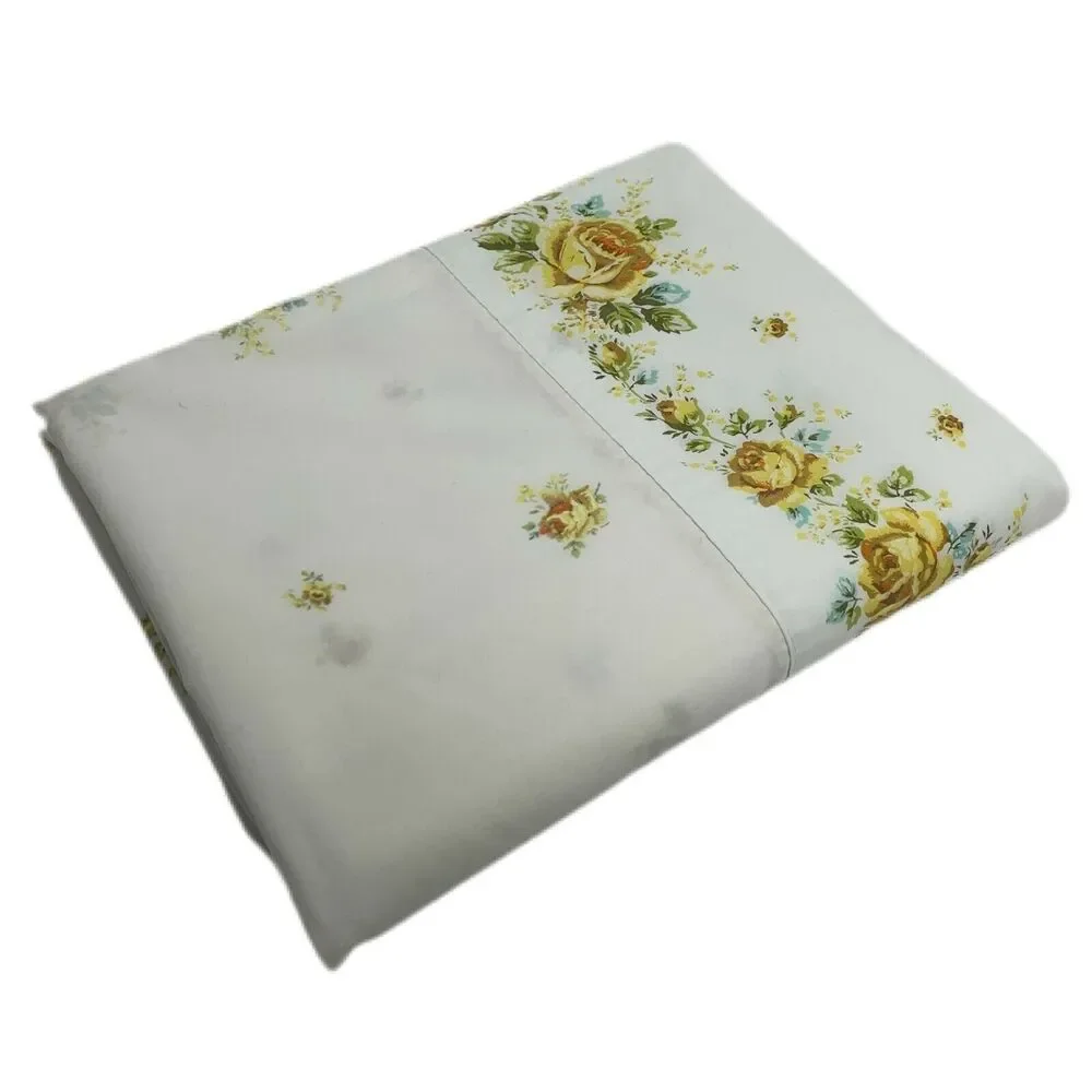Springmaid Vintage Cottagecore Twin Flat Sheet Country Retro Shabby Decor